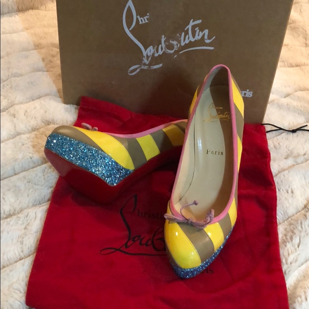 New yellow Pink Taupe Blue Louboutin